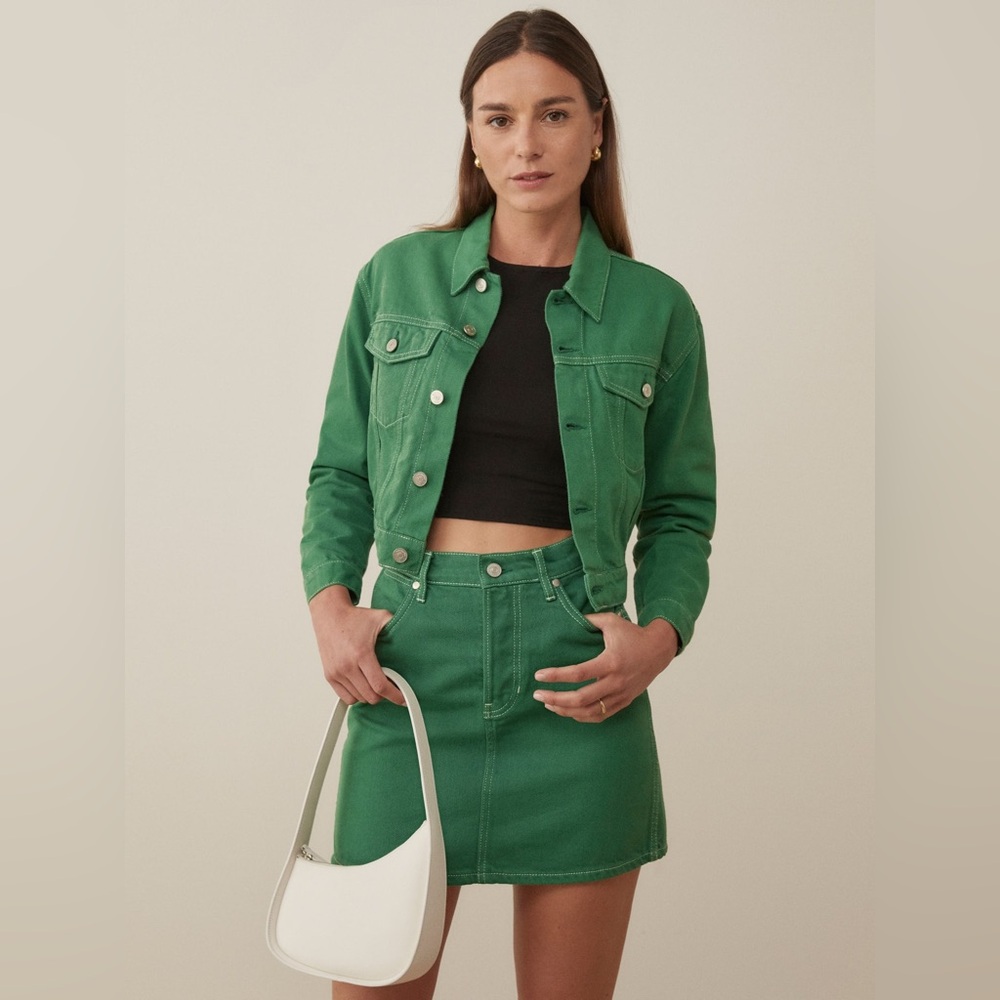 Reformation Green Skirt Set - Picture 2 of 7